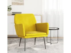 Silvenn Sillón de terciopelo amarillo 62x79x79 cm