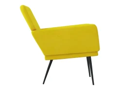 Silvenn Sillón de terciopelo amarillo 62x79x79 cm