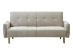 Sofá 3 plazas convertible clic-clac en tejido beige SONIATA