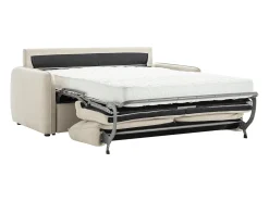 Sofá 3 plazas convertible exprés en tela beige ORELIS
