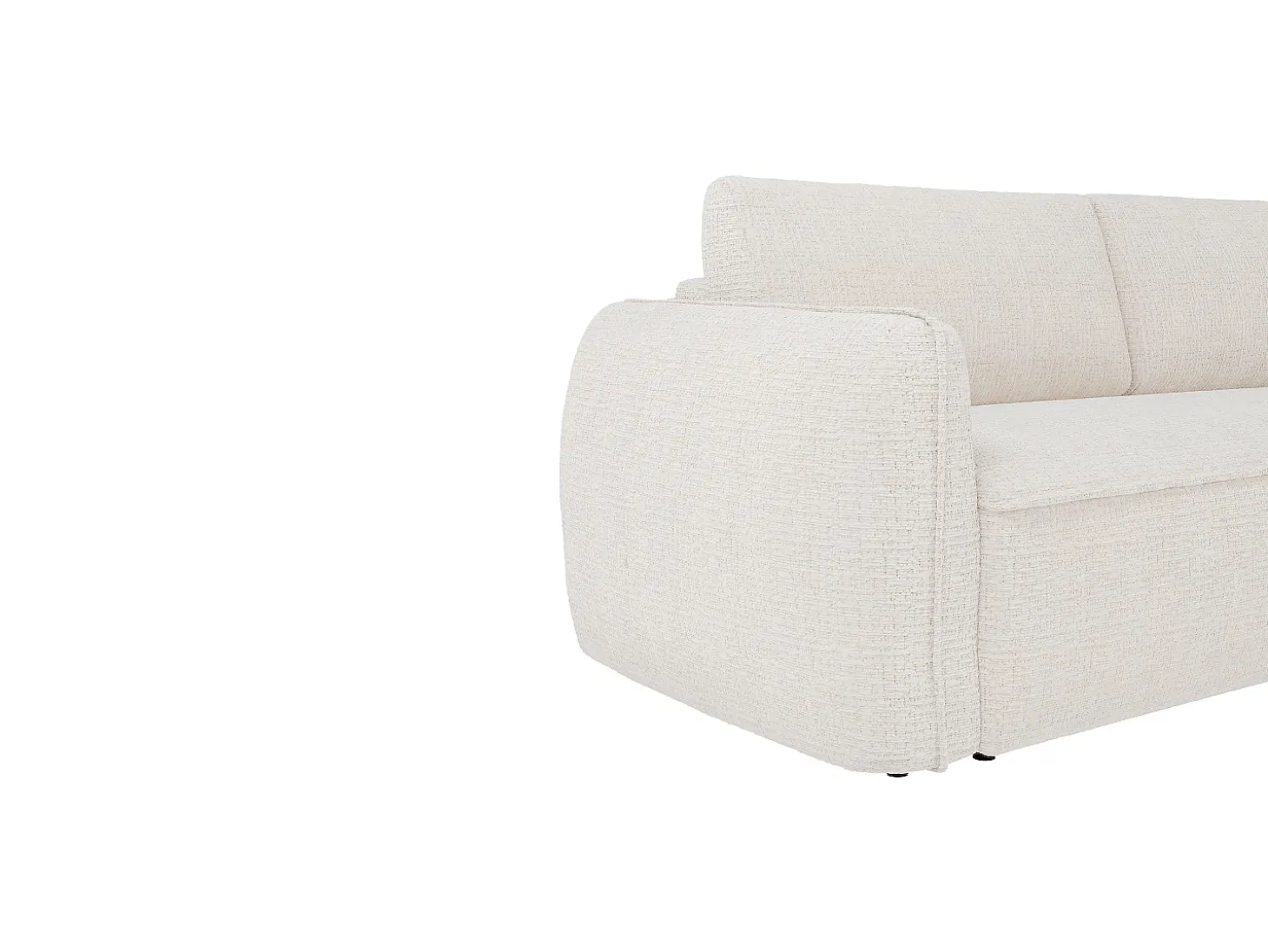 Sofá 3 plazas convertible exprés en chenilla beige 13 cm SELIVO de Maison Céphy