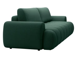 Sofá 4 plazas convertible en tejido verde abeto FRIDORA