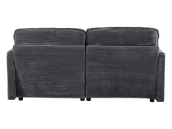 Sofá 2 plazas de pana gris con respaldo acolchado - Estilo moderno