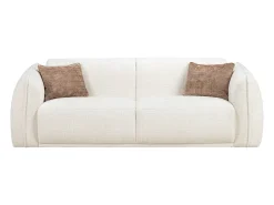 Sofá 2 plazas en chenilla color beige JUNETI