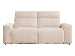 Sofá 3 plazas relax eléctrico en chenilla beige SCAMOCO