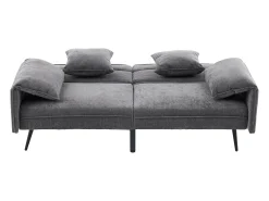 Sofá 2 plazas 167.5x73x70 cm - respaldo inclinable tres posiciones (100°–180°) - cojines de asiento mullidos - gris