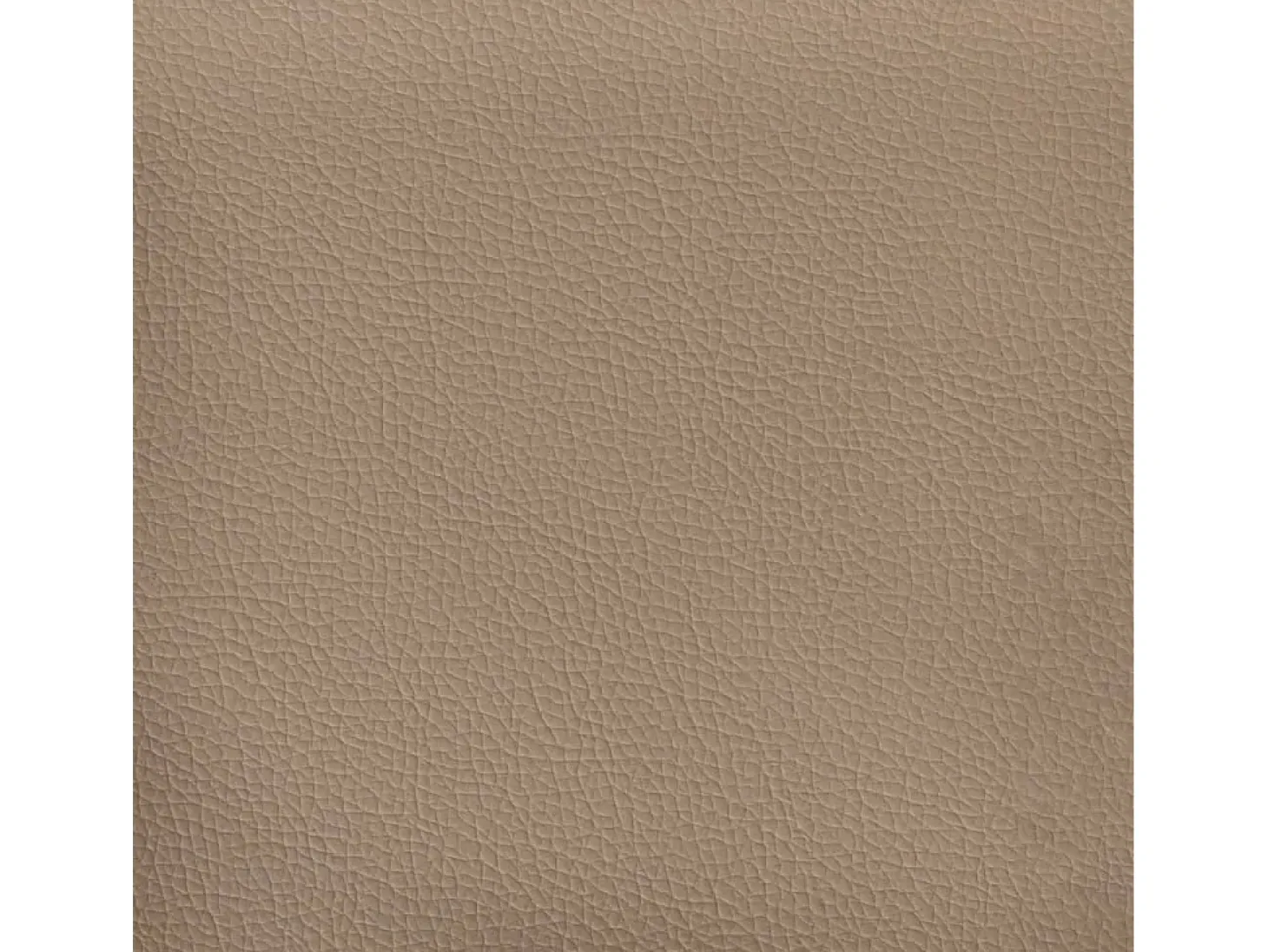 Sofá 3 plazas y taburete cuero sintético color capuchino 180 cm