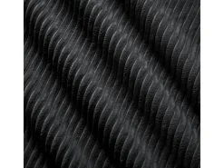 Sofá angular 4 plazas modular - de Pana - con 4 cojines y otomana - 388x178x75cm - Negro