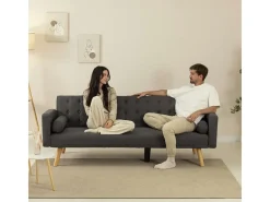 Sofá Cama One Dots Gris Antracita - Nalui