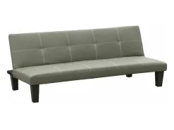 Sofá cama 3 plazas cuero polipiel Topazio pronto letto - Gris