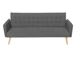 Sofá cama clic clac de 3 plazas en tejido, reclinable Malibu - Gris Oscuro