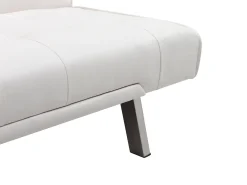 Sofá cama clic-clac de piel sintética blanco GUILLAUME