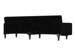 Sofá cama con cojines tela negro