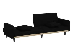 Sofá cama con cojines tela negro