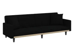 Sofá cama con cojines tela negro
