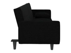 Sofá cama con cojines tela negro