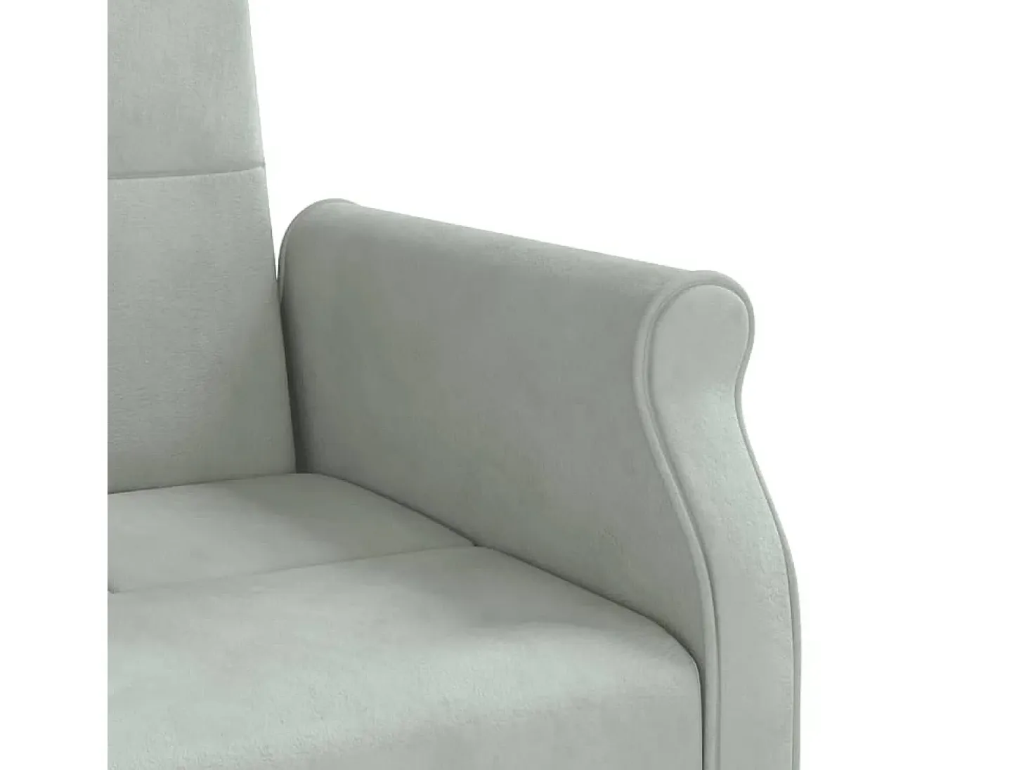 Sofá cama con cojines terciopelo gris claro