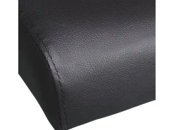 Sofá cama con dos cojines cuero artificial ajustable negro