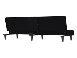 Sofá cama con portavasos tela negro
