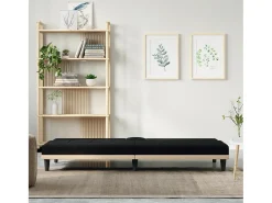 Sofá cama con portavasos tela negro