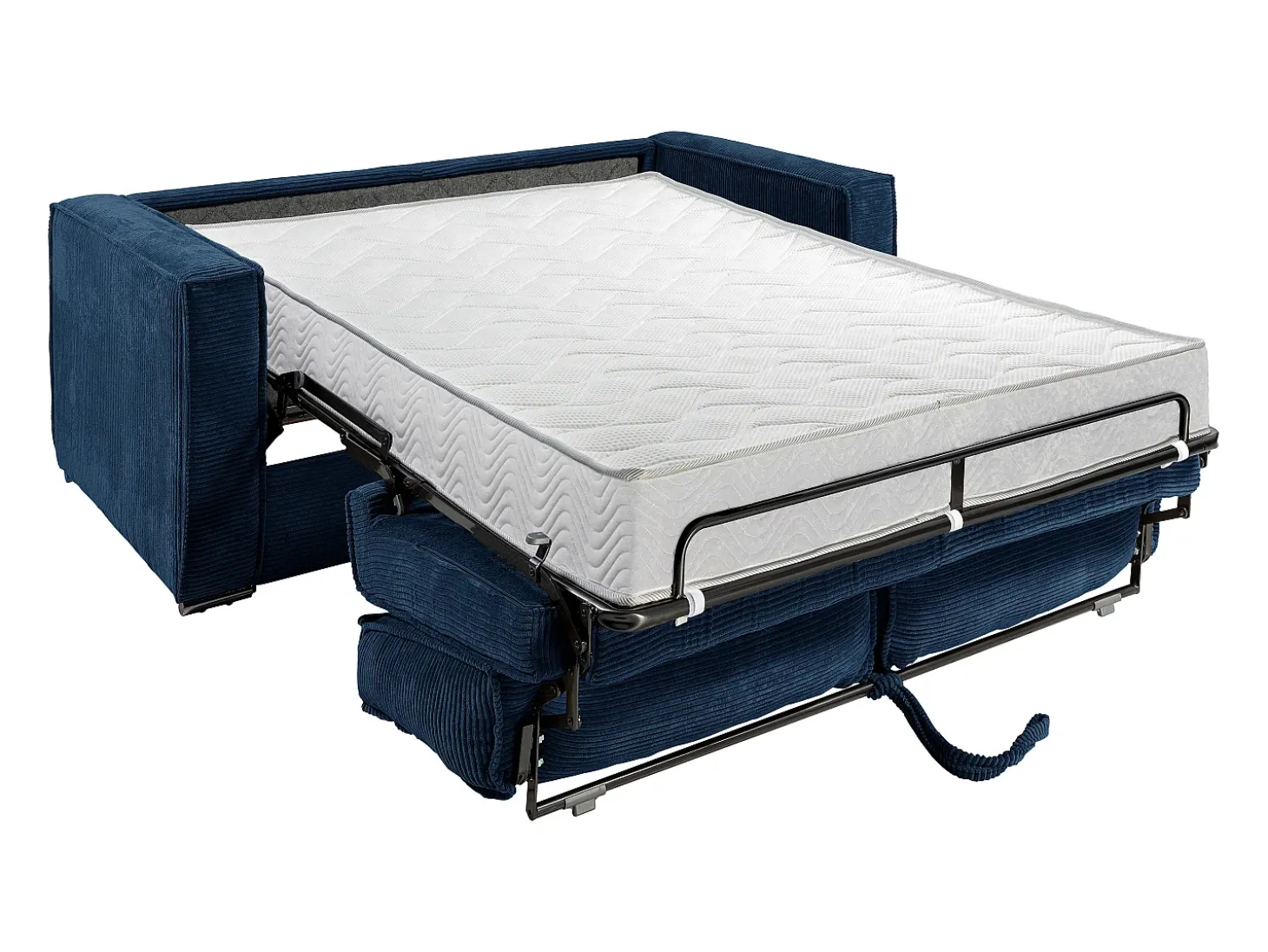 Sofá cama de 3 plazas con apertura italiana de pana beige LORETO