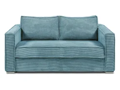 Sofá cama de 3 plazas con apertura italiana de pana beige LORETO