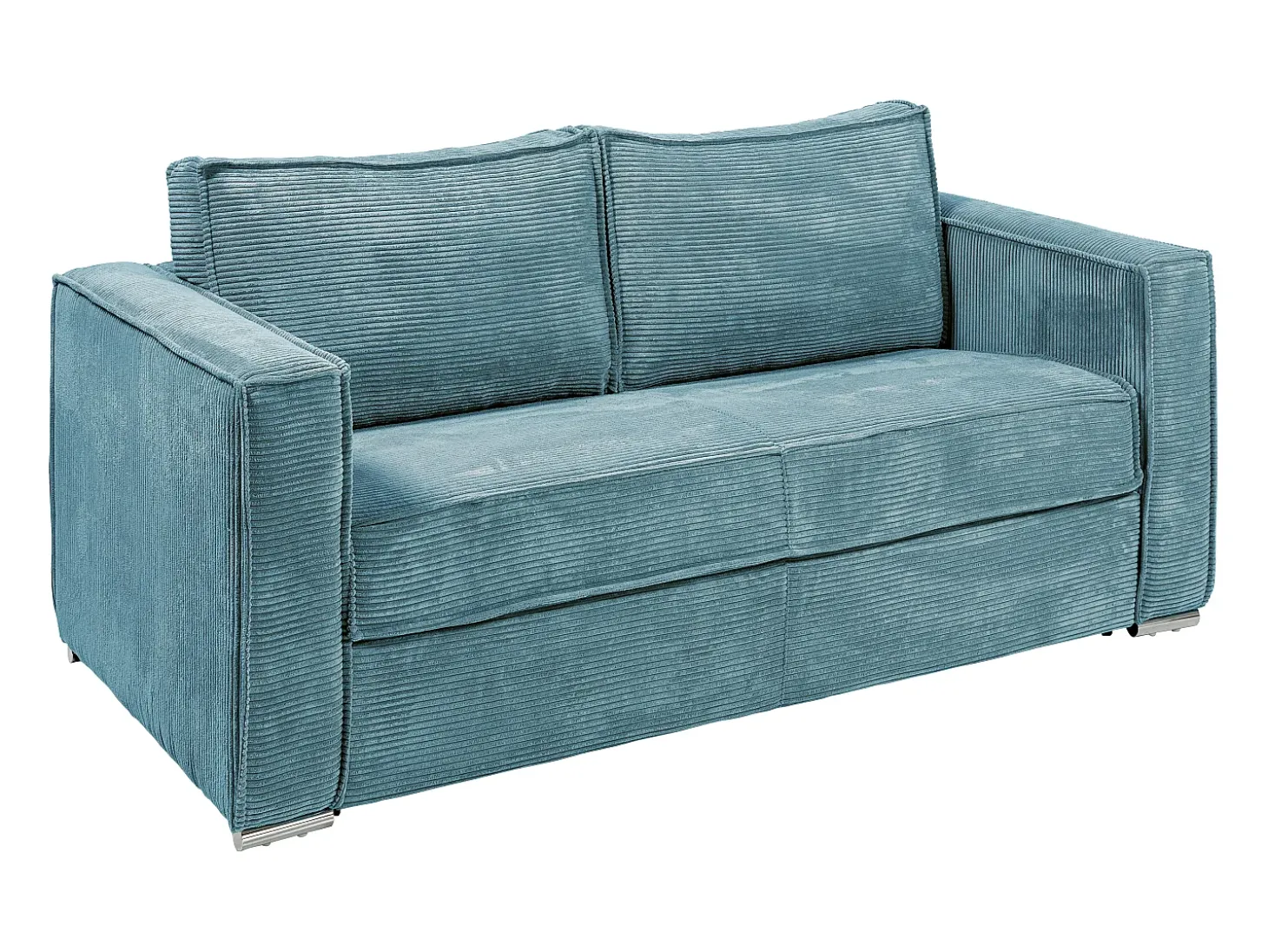 Sofá cama de 3 plazas con apertura italiana de pana beige LORETO