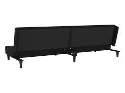 Sofá cama de 2 plazas con dos almohadas terciopelo negro