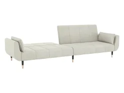 Sofá cama de 2 plazas con dos cojines terciopelo crema