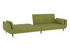 Sofá cama de 2 plazas con dos cojines terciopelo verde claro