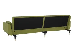 Sofá cama de 2 plazas con dos cojines terciopelo verde claro