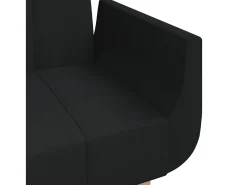 Sofá cama de 2 plazas con dos almohadas tela negro