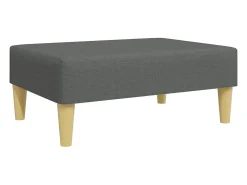 Sofá cama de 2 plazas con taburete tela gris oscuro