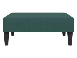 Sofá cama de 2 plazas con taburete terciopelo verde oscuro