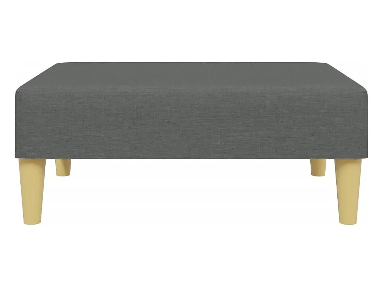 Sofá cama de 2 plazas con taburete tela gris oscuro