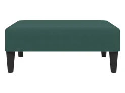 Sofá cama de 2 plazas con taburete terciopelo verde oscuro
