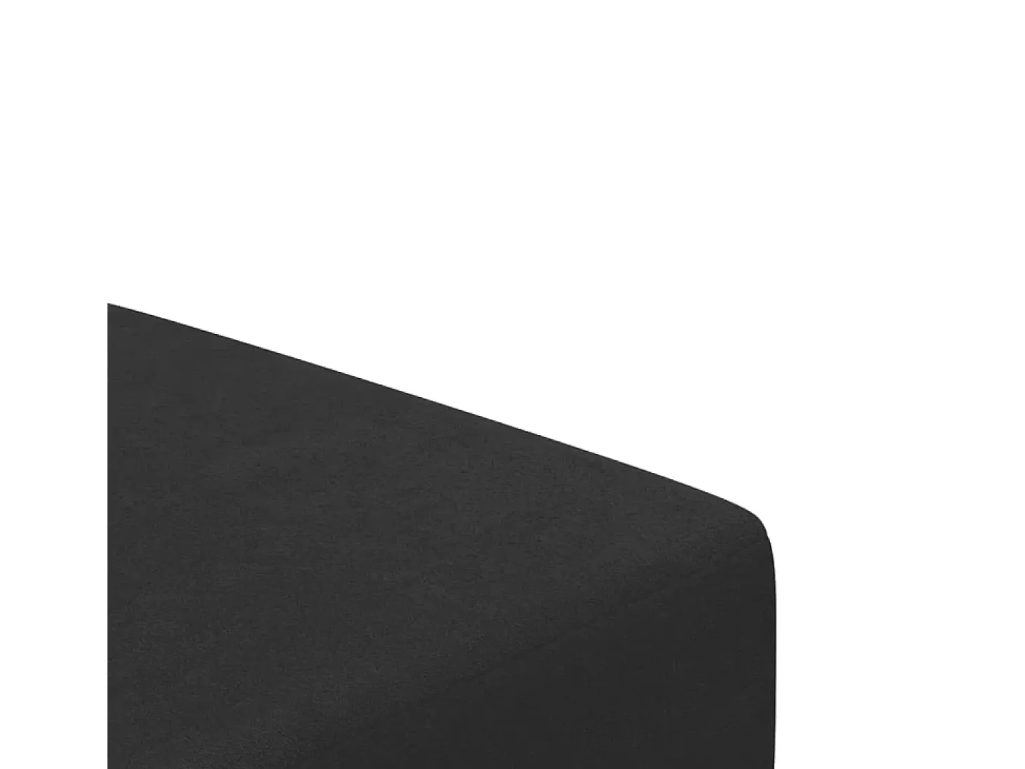 Sofá cama de 2 plazas con taburete terciopelo negro