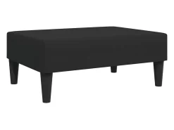 Sofá cama de 2 plazas con taburete terciopelo negro
