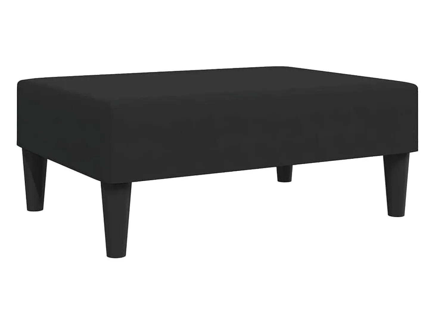 Sofá cama de 2 plazas con taburete terciopelo negro