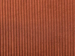 Sofá cama de 3 plazas convertible de terciopelo acanalado color terracota FINORO