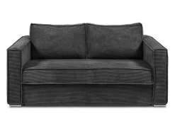 Sofá cama de 3 plazas de apertura rápida de pana beige LORETO