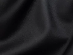 Sofá cama de 3 plazas de cuero negro - Cama de 140 cm - Colchón de 22 cm - VIZIR