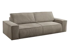 Sofá cama de 4 plazas de pana color topo AMELIA