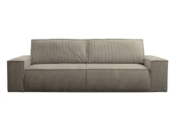 Sofá cama de 4 plazas de pana color topo AMELIA
