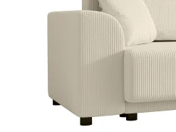 Sofá cama de 3 plazas de pana beige NESSARO