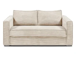 Sofá cama de 4 plazas de pana color beige LORETO