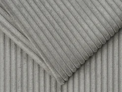 Sofá cama de 4 plazas de pana gris claro - 160 cm - 22 cm LORETO