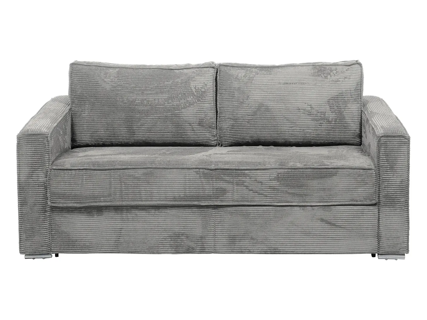 Sofá cama de 4 plazas de pana gris claro - 160 cm - 22 cm LORETO