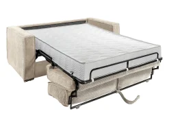 Sofá cama de 3 plazas de pana amarillo mostaza 140 cm 18 cm LORETO