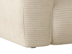 Sofá cama de 4 plazas de pana beige POGNIA